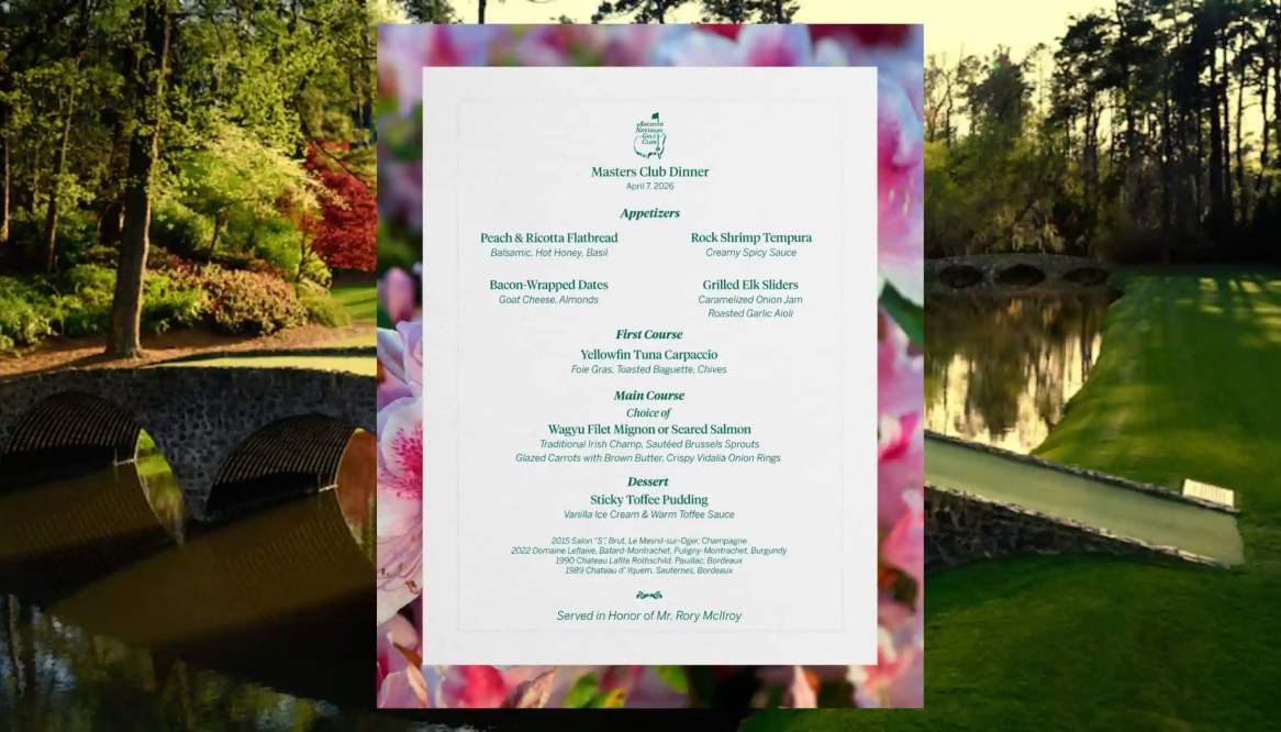 Champion Dinner: Khi Rory McIlroy kể câu chuyện đời mình qua từng món ăn